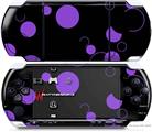 Sony PSP 3000 Decal Style Skin - Lots of Dots Purple on Black