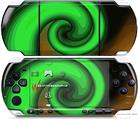 Sony PSP 3000 Decal Style Skin - Alecias Swirl 01 Green