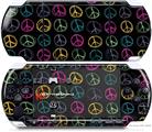 Sony PSP 3000 Decal Style Skin - Kearas Peace Signs on Black