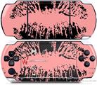 Sony PSP 3000 Decal Style Skin - Big Kiss Lips Black on Pink