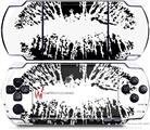 Sony PSP 3000 Decal Style Skin - Big Kiss Lips Black on White