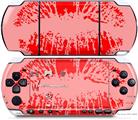 Sony PSP 3000 Decal Style Skin - Big Kiss Lips Red on Pink