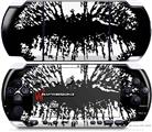 Sony PSP 3000 Decal Style Skin - Big Kiss Lips White on Black