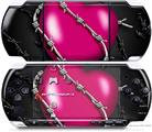 Sony PSP 3000 Decal Style Skin - Barbwire Heart Hot Pink