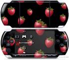Sony PSP 3000 Decal Style Skin - Strawberries on Black