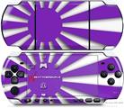 Sony PSP 3000 Decal Style Skin - Rising Sun Japanese Flag Purple