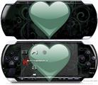 Sony PSP 3000 Decal Style Skin - Glass Heart Grunge Seafoam Green