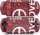 Sony PSP 3000 Decal Style Skin - Love and Peace Pink
