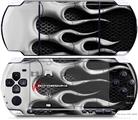 Sony PSP 3000 Decal Style Skin - Metal Flames Chrome