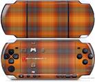 Sony PSP 3000 Decal Style Skin - Plaid Pumpkin Orange