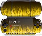Sony PSP 3000 Decal Style Skin - Fire Yellow