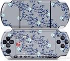 Sony PSP 3000 Decal Style Skin - Victorian Design Blue