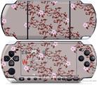 Sony PSP 3000 Decal Style Skin - Victorian Design Red