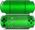 Sony PSP 3000 Decal Style Skin - Simulated Brushed Metal Green