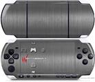 Sony PSP 3000 Decal Style Skin - Simulated Brushed Metal Silver