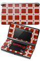 Nintendo 3DS Decal Style Skin - Squared Red Dark