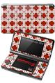 Nintendo 3DS Decal Style Skin - Boxed Red Dark