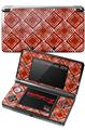 Nintendo 3DS Decal Style Skin - Wavey Red Dark