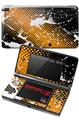 Nintendo 3DS Decal Style Skin - Halftone Splatter White Orange