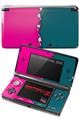 Nintendo 3DS Decal Style Skin - Ripped Colors Hot Pink Seafoam Green