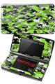 Nintendo 3DS Decal Style Skin - WraptorCamo Digital Camo Neon Green