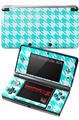 Nintendo 3DS Decal Style Skin - Houndstooth Neon Teal