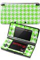 Nintendo 3DS Decal Style Skin - Houndstooth Neon Lime Green