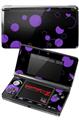 Nintendo 3DS Decal Style Skin - Lots of Dots Purple on Black