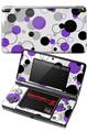 Nintendo 3DS Decal Style Skin - Lots of Dots Purple on White