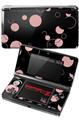 Nintendo 3DS Decal Style Skin - Lots of Dots Pink on Black