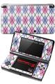Nintendo 3DS Decal Style Skin - Argyle Pink and Blue