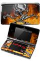 Nintendo 3DS Decal Style Skin - Chrome Skull on Fire