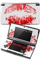 Nintendo 3DS Decal Style Skin - Big Kiss Lips Red on White
