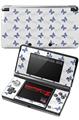 Nintendo 3DS Decal Style Skin - Pastel Butterflies Blue on White