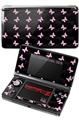 Nintendo 3DS Decal Style Skin - Pastel Butterflies Pink on Black