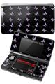 Nintendo 3DS Decal Style Skin - Pastel Butterflies Purple on Black