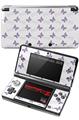 Nintendo 3DS Decal Style Skin - Pastel Butterflies Purple on White