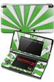 Nintendo 3DS Decal Style Skin - Rising Sun Japanese Flag Green