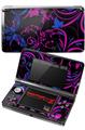 Nintendo 3DS Decal Style Skin - Twisted Garden Hot Pink and Blue