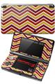 Nintendo 3DS Decal Style Skin - Zig Zag Yellow Burgundy Orange