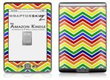Zig Zag Rainbow - Decal Style Skin (fits 4th Gen Kindle with 6inch display and no keyboard)