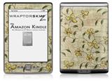 Flowers and Berries Yellow - Decal Style Skin (fits 4th Gen Kindle with 6inch display and no keyboard)