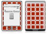 Squared Red Dark - Decal Style Skin (fits 4th Gen Kindle with 6inch display and no keyboard)