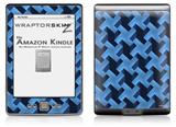 Retro Houndstooth Blue - Decal Style Skin (fits 4th Gen Kindle with 6inch display and no keyboard)