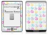 Kearas Peace Signs on White - Decal Style Skin (fits 4th Gen Kindle with 6inch display and no keyboard)