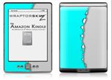 Ripped Colors Neon Teal Gray - Decal Style Skin (fits 4th Gen Kindle with 6inch display and no keyboard)
