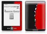 Ripped Colors Black Red - Decal Style Skin (fits 4th Gen Kindle with 6inch display and no keyboard)