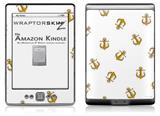 Anchors Away White - Decal Style Skin (fits 4th Gen Kindle with 6inch display and no keyboard)