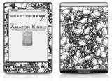 Scattered Skulls White - Decal Style Skin (fits 4th Gen Kindle with 6inch display and no keyboard)