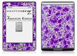 Scattered Skulls Purple - Decal Style Skin (fits 4th Gen Kindle with 6inch display and no keyboard)